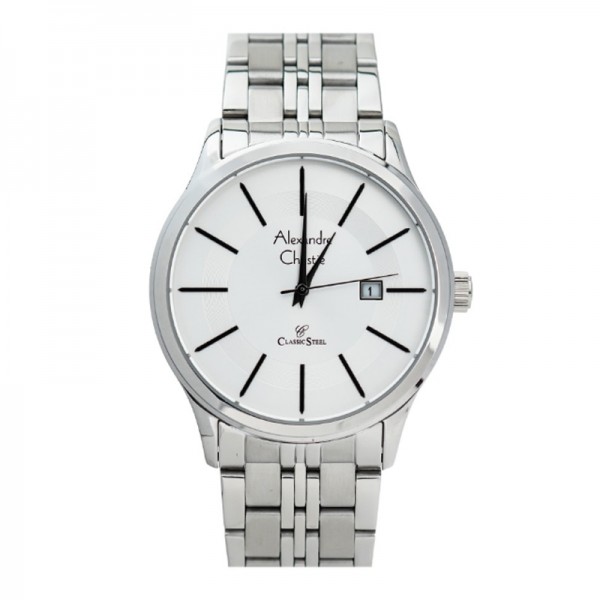 Alexandre Christie AC 8348 Silver White Man MDBSSSL